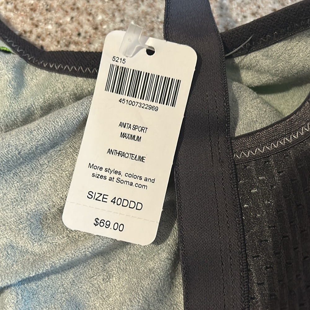 Anita Active Maximum Support Sports Bra 40F NWT - Picture 5 of 7